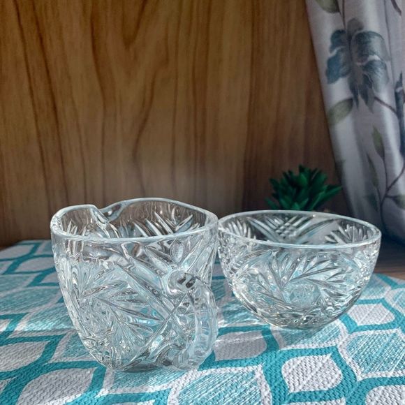 Pinwheel crystal sugar & creamer - Picture 2 of 6